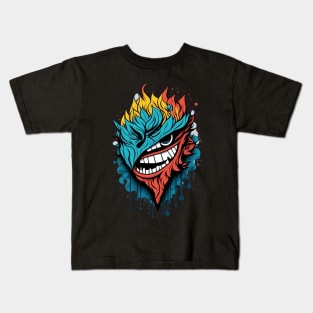 Half Angry Half Smile Confused Mood Kids T-Shirt